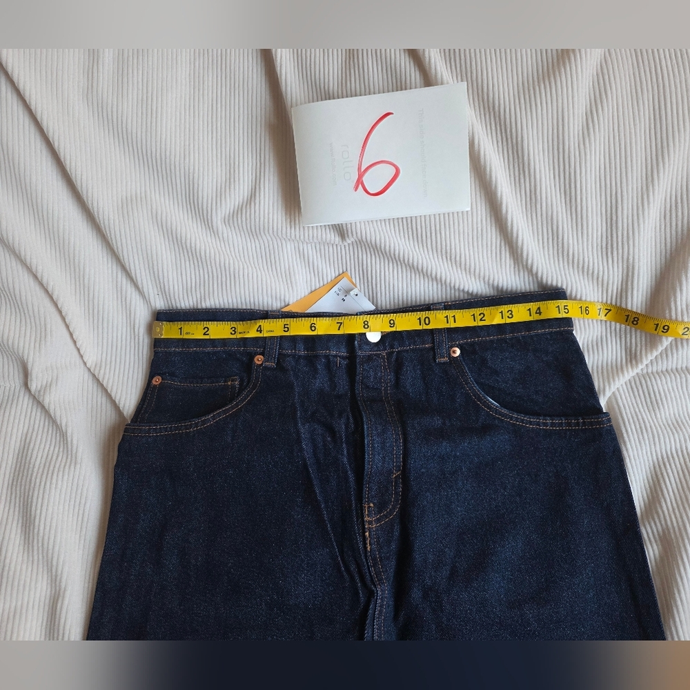 H&M Denim long skirt maxi topstitched dark blue size 6, 10 BNWT - Picture 5 of 15